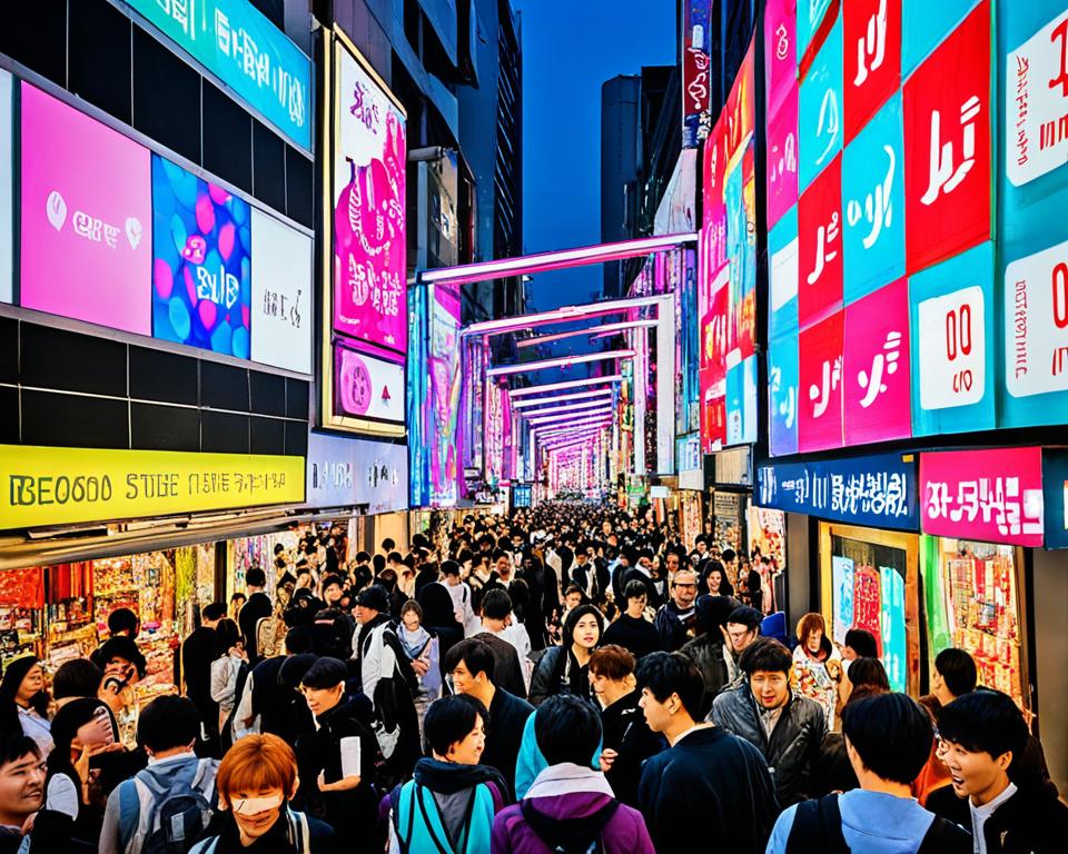 Myeongdong Street during peak season