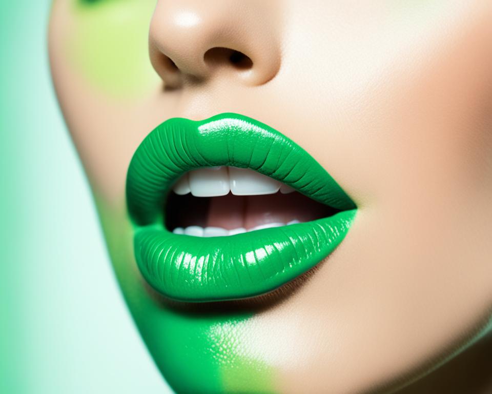 green lipstick