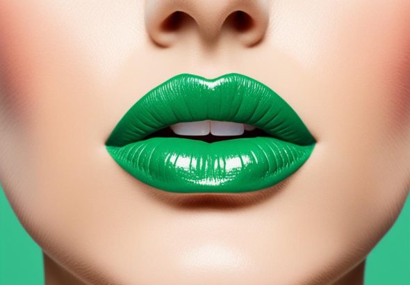 green lipstick