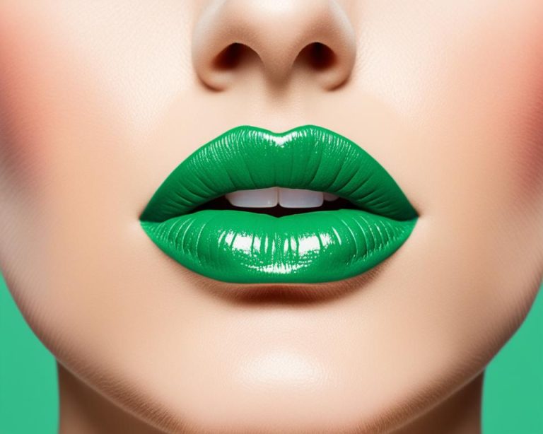 green lipstick